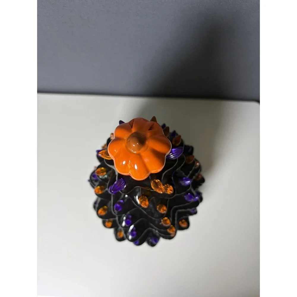 RJ Legend Halloween Ceramic Tree - 15 Inch Hand-Painted, Light Up Decor
